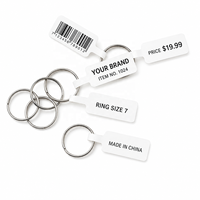 Étiquettes suspendues personnalisées en papier imprimable laminé pour bagues, colliers, bracelets - Carton écologique anti-contrefaçon