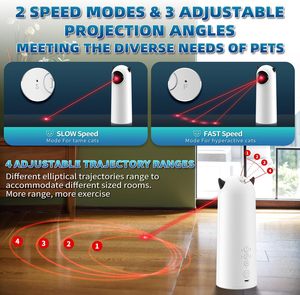 Hovicaed - Juguete Láser Automático para Gatos, Recién Mejorado, Juguete Interactivo para Mascotas en Interiores, Movimiento con Trayectoria Real para Gatos Aburridos - Product Image 3