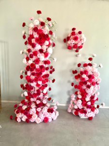 Arche de fleurs artificielles pour mariage W-FRB005, arche de fleurs 5D 7D, décoration de fond, chemin de fleurs en roses rouges pour la décoration d'événements - Product Image 3