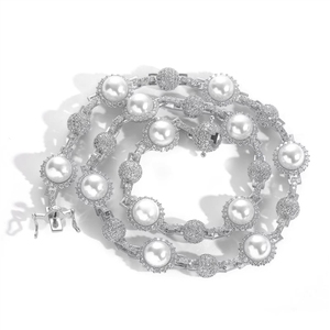 Collier tennis <span class=keywords><strong>de</strong></span> luxe en zircone CZ pour homme et femme, perles <span class=keywords><strong>de</strong></span> zircon - Product Image 3