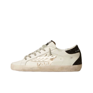 <span class=keywords><strong>Scarpe</strong></span> da ginnastica da donna Golden Star in pelle con lacci, leggere, con plateau spesso, glitter metallizzato, stile casual da passeggio - Product Image 1