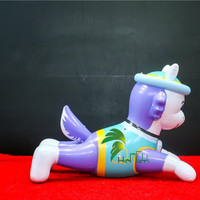 Ballon de jouet Husky brillant pour chien gonflable personnalisé couché