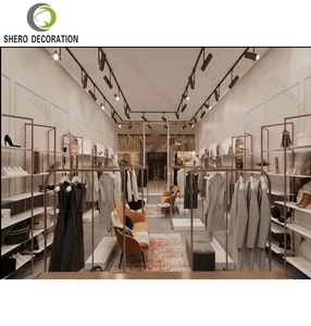 Diseño interior de tienda de ropa, expositor de ropa metálico, expositor de ropa personalizado y duradero para muebles de tienda de ropa. - Product Image 1