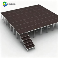 Plateforme de scène modulaire en aluminium portable pour événements, concerts en plein air, mariages et cérémonies