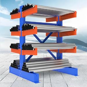 رف مستودع صناعي لأنابيب الصلب للخدمة الشاقة مع تشطيب طلاء عمودي لمسحوق التخزين - Product Image 2