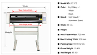 Plóter de Corte Gráfico de Bajo Costo JINKA JK-721PE para Vinilo y Materiales Adhesivos para Señalización