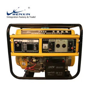 WENXIN Gerador trifásico de GLP Gasolina 5000 W 5500W 5000 Watts 5Kw 5.5Kw Gasolina Gerador