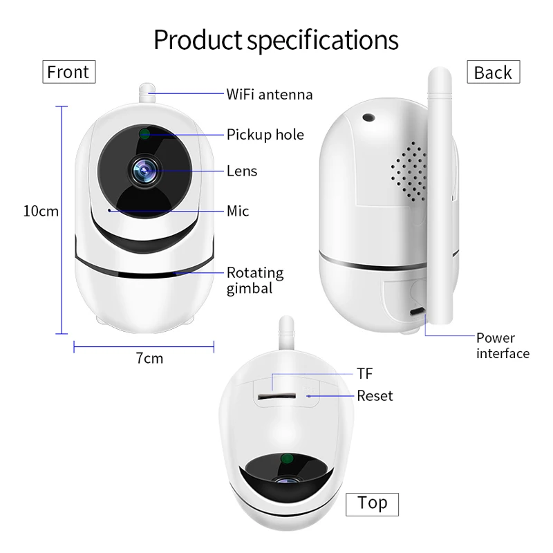 High Quality IP CCTV Video Surveillance System Indoor PTZ Camera Indoor Security Wireless Camera