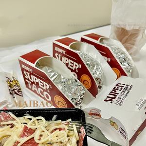 Cajas de Papel Impresas Desechables para <span class=keywords><strong>Tacos</strong></span>, Embalaje Vertical para Restaurantes de Comida para Llevar, Cajas Mexicanas para Totillas Crujientes - Product Image 4