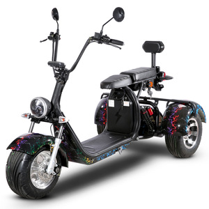 Moto électrique à trois roues de style Harley, fabriquée en Chine, à grande vitesse, pour adultes, sportive et utilitaire, 2000W12AH, autonomie 70KM - Product Image 2