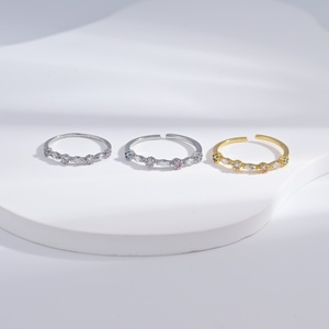 custom plata 925 sterling Silver Turquoise Gemstone <b>Ring</b> Channel Setting <b>cheap</b> stacked colorful zircon 18k gold <b>rings</b> for girls - Product Image 5