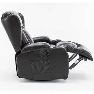 Silla reclinable extensible plegable de fábrica al por mayor sofá de cuero sintético giratorio y Mecedor manual de diseño moderno - Product Image 4