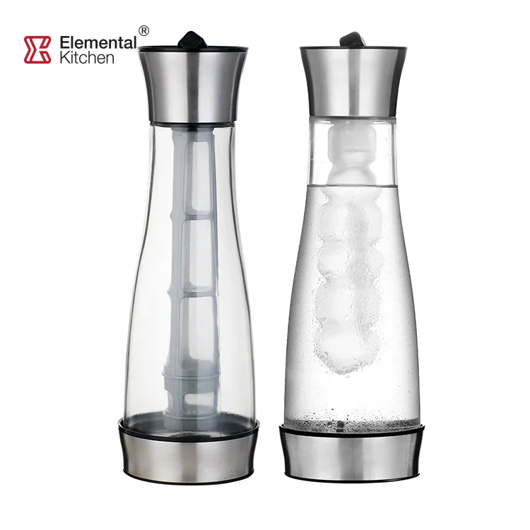 Glassware Clear Glass Pitcher For Cold Beverages, china pitcher drinking glass factory, Classic Design Serving Carafe