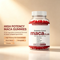 Gummies de Maca Concentrée Haute Puissance 15:1, Maca Noire, Fenugrec 7500mcg, 60 Gummies