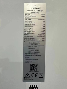 Aire Acondicionado Split de 9000 BTU/12000 BTU con Refrigeración y Calefacción, Klarstein 220V 50Hz R32, Bomba de Calor para Calefacción y Refrigeración del Hogar - Product Image 3