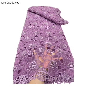 Fabricación profesional bordado flor africana de encaje <span class=keywords><strong>guipur</strong></span> tela <span class=keywords><strong>para</strong></span> el <span class=keywords><strong>vestido</strong></span> de boda - Product Image 2