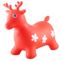Jouet de haute qualité en forme de cerf, animal rebondissant en PVC pour enfants, utilisation en extérieur