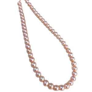 Summer New Arrival Versatile 6-7mm Natural Pearl <b>Necklace</b> Commuter Style with <b>Candy</b> Mixed Colors and Round Micro Flaws - Product Image 5