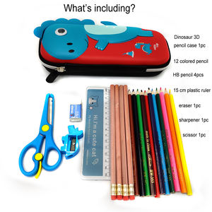 Ensemble de trousse à crayons 3D Di Cancelleria Dinosaure Dessin animé Fournitures pour enfants Ensemble de papeterie Retour à l'école - Product Image 5