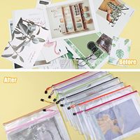 Bolsas de malla transparentes personalizadas con cremallera, bolsa de plástico impermeable para documentos, carpeta de archivos A4 para documentos, bolsa de archivos transparente de Pvc