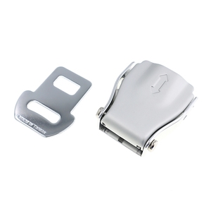Boucle de ceinture de siège d'avion de luxe en alliage d'aluminium poli, durable et verrouillable, pour les intérieurs d'avions haut de gamme - Product Image 1