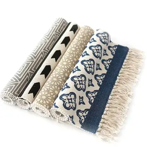 Felpudo de algodón personalizado para exteriores, Felpudo con estampado divertido para puerta delantera - Product Image 1