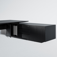 Nouveauté Bureau de direction luxueux en forme de L moderne pour PDG Mobilier convertible en MDF pour chef de bureau et patron