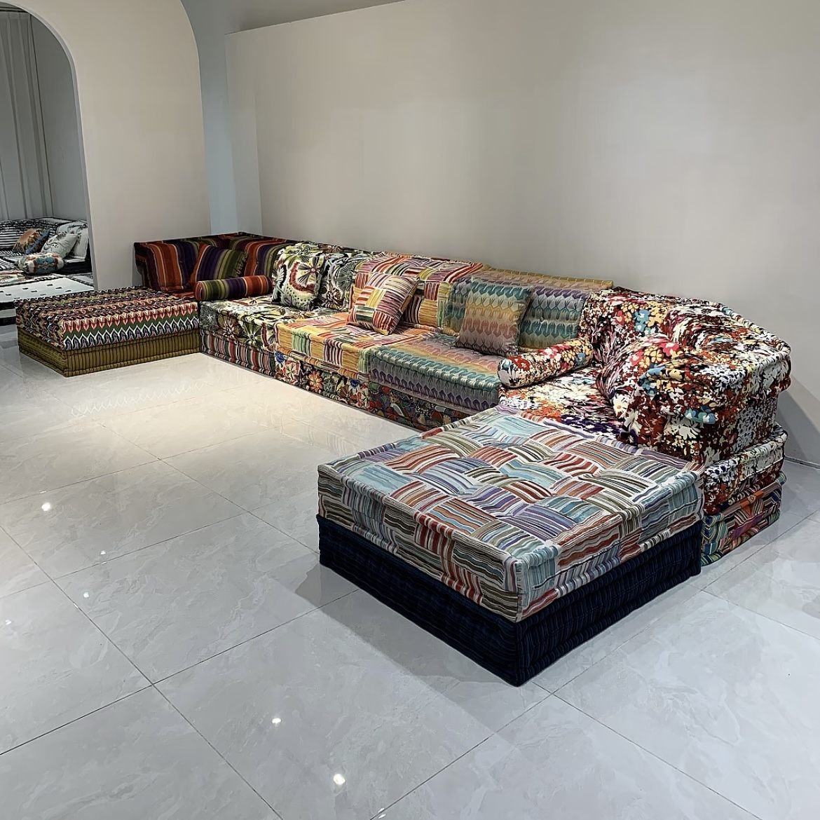 Floor Seating Arabic Majlis Furniture Living Room Arabic Majlis Floor  Seating Blue Modular Arabic Majlis, image size:1170x1170