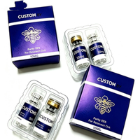 Boîte pliante personnalisée pour flacon de peptide de 3 ml, emballage pharmaceutique vide avec plateau en plastique