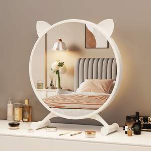 Miroir de maquillage écologique Kitty INS Vint vintage au design moderne Miroir cosmétique de bureau en plastique durable de qualité personnalisé - Product Image 6