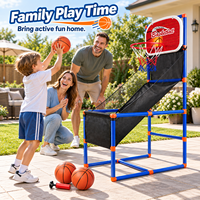 Kinder-Basketball-Wurfmaschine mit Ballrückführungsrampe, Indoor-Sportspielset für Großhändler und Online-Händler