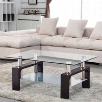 Table basse de luxe nordique, petite table de salon en métal, table basse en verre design