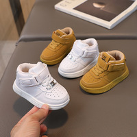 Baskets montantes décontractées pour bébés, nouveau design, chaussures de sport unisexe blanches légères pour l'hiver, vente en gros