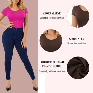 <span class=keywords><strong>Tuta</strong></span> da <span class=keywords><strong>donna</strong></span> senza cuciture lavorata a maglia snellente body da allenamento a compressione elastica Casual completo estivo in taglia XS - Product Image 2