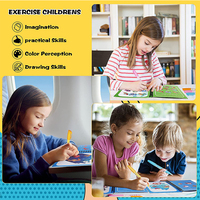 Ensemble de dessin et de peinture réutilisable Magic Water unisexe pour enfants de 5 à 7 ans, livre de coloriage d'animaux de dessin animé