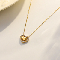Programme de fidélisation client sur mesure, collier en forme de cœur perlé, finition brossée exquise, cadeau pour collègue
