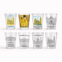 Verres à shot souvenirs avec design personnalisé de villes, style amour, technique de sublimation vierge pour cadeau