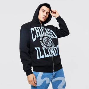 Sweat-shirt à capuche en coton uni avec LOGO imprimé numérique, grande taille, OEM, personnalisé - Product Image 6