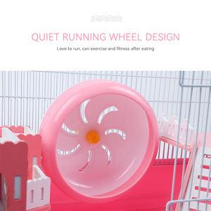 <span class=keywords><strong>Cage</strong></span> fantaisie pour petit animal pour <span class=keywords><strong>hamster</strong></span> avec plate-forme roue courante bouilloire boîte à nourriture escalier maison fil plastique <span class=keywords><strong>Cage</strong></span> de transport - Product Image 6