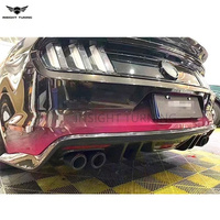 Lèvre arrière en fibre de carbone véritable pour Ford Mustang 2015-2017 S550, kit de conversion de diffuseur de pare-chocs arrière pour voiture décapotable
