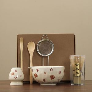 Tazón de Matcha de Cerámica con Diseño de Oso Encantador, Tazón de Matcha Único con Boquilla, Proveedor Chino, Juego de Matcha con Caja de Regalo con Logotipo Personalizado - Product Image 3