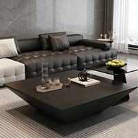Table basse carrée de style italien, design minimaliste haut de gamme, pour salon ou balcon, forme triangulaire inversée simple