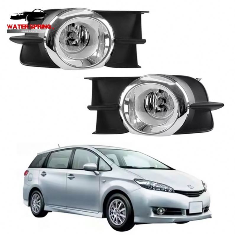 Автомобильная противотуманная фара в сборе для toyota Wish 2009 2011 2012 2013 с комплектом проводов и хромированной решеткой