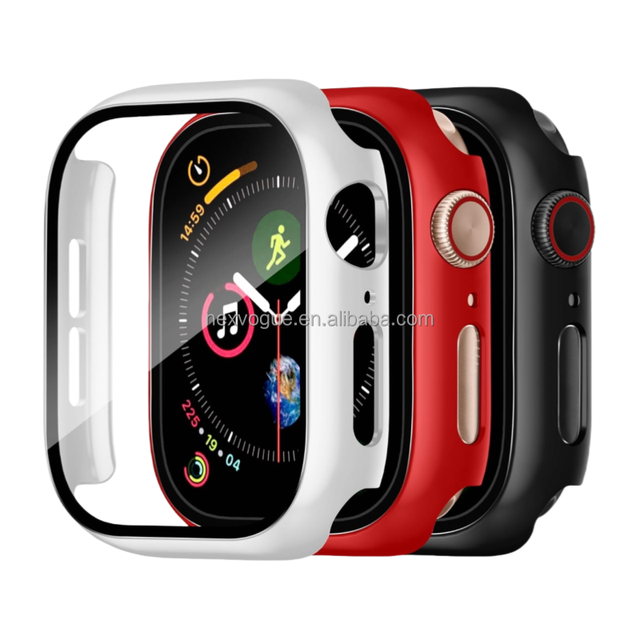 Series 10/9/8/7/Ultra New Tempered Glass Bumper Watch Case Scratch Resistant Anti-fingerprint Features for Watch