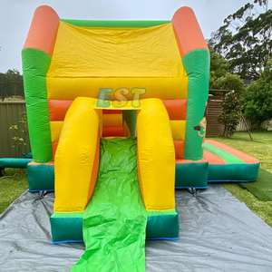 Chủ Đề Động Vật Dễ Thương Sư Tử Và Ngựa Vằn Trẻ Em <span class=keywords><strong>Inflatable</strong></span> Lâu Đài Bouncy Bounce House <span class=keywords><strong>Bouncer</strong></span> Với Mini Trượt Combo - Product Image 5