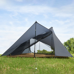 Carpa Ultraligera para 2 Personas, Sin Postes, con Soporte para Bastones de Trekking, Nailon 15D, Impermeable, Resistente al Viento, para Excursionismo, Senderismo y Viajes - Product Image 1