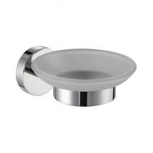 Porte-savon Onia Line en laiton chromé, largeur 11 cm, hauteur 18 cm, longueur 16 cm, accessoire de salle de bain à fixer au mur - Product Image 3