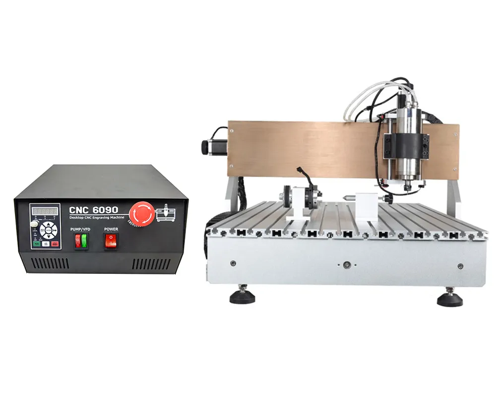 CNC 6090 model fabrika doğrudan satış su soğutmalı mil el rota makinesi MACH3 ahşap freze gravür çalışma