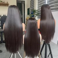 Perruques sans colle en cheveux naturels bruts, densité 250%, avec dentelle frontale HD complète, lisses ou bouclées, en cheveux humains brésiliens