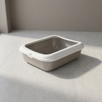 Bac à litière pour chat en plastique facile à nettoyer de fabrication italienne de qualité supérieure et outils
